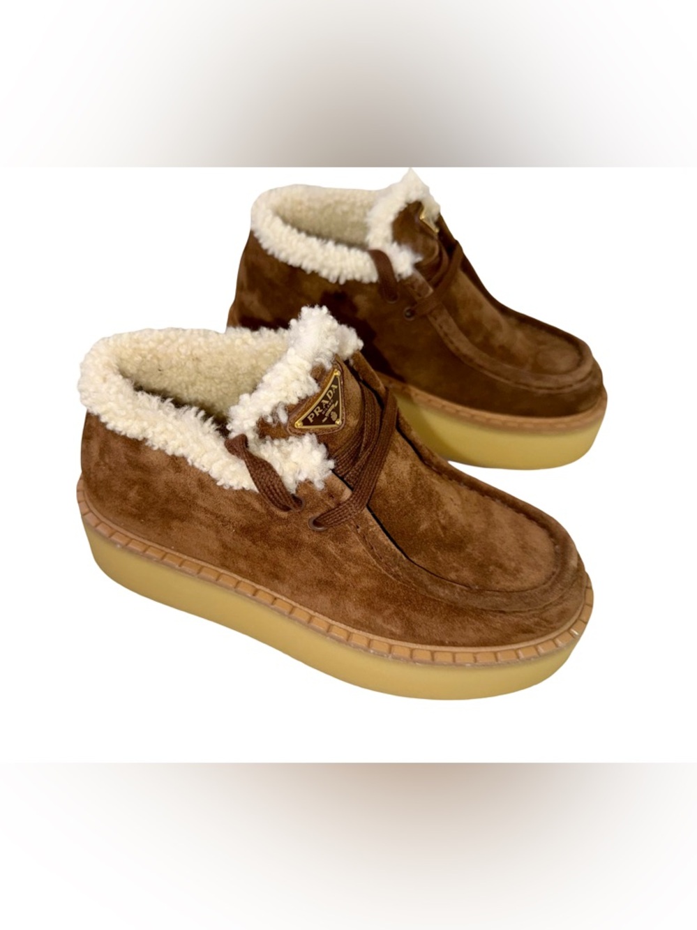 PRADA SUEDE CHUKKA BOOTS IN CACAO SUEDE